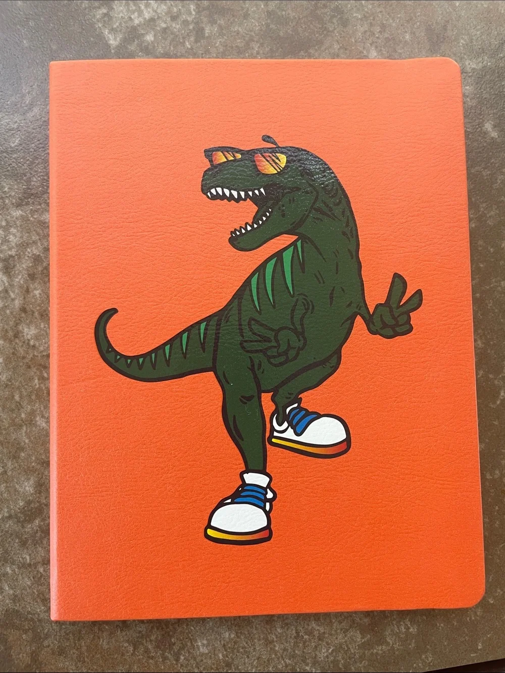 Pen+GEAR Orange Dinosaur Hardcover Journal with Blue Elastic